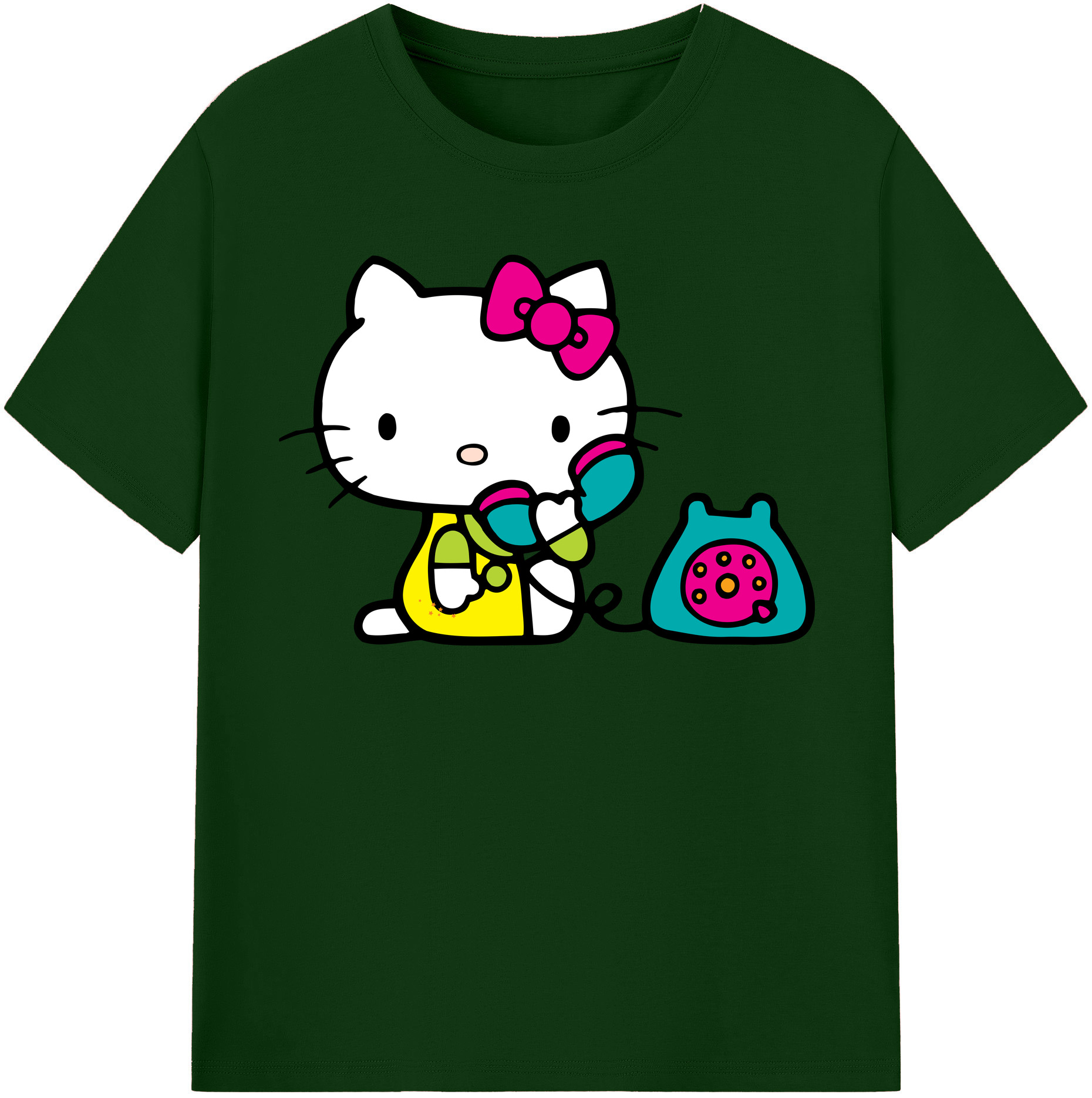 （画像用） Hello Kitty ハローキティ 綿100％半袖Tシャツ（フロントプリント）